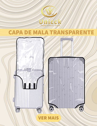 Capa de Mala Transparente Impermeável