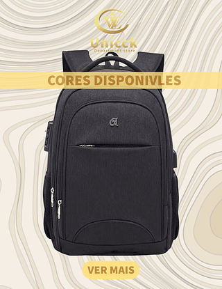 mochila executiva Com cadeado Com USB