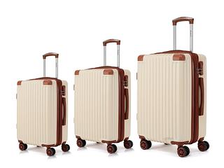 Mala de viagem com zíper duplo com zíper anti-furto Material ABS 360 Rotação